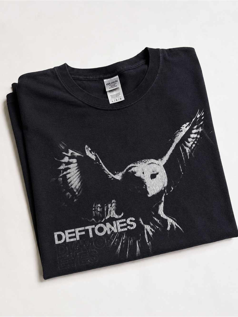 Gildan Black Crewneck Heavy Cotton T-Shirt UNISEX SIZE L - Picture 2 of 4